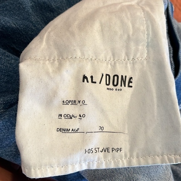 Re/Done Levis High-Rise Wide-Leg Raw Hem Jeans  Womens Size 25 - Picture 11 of 15